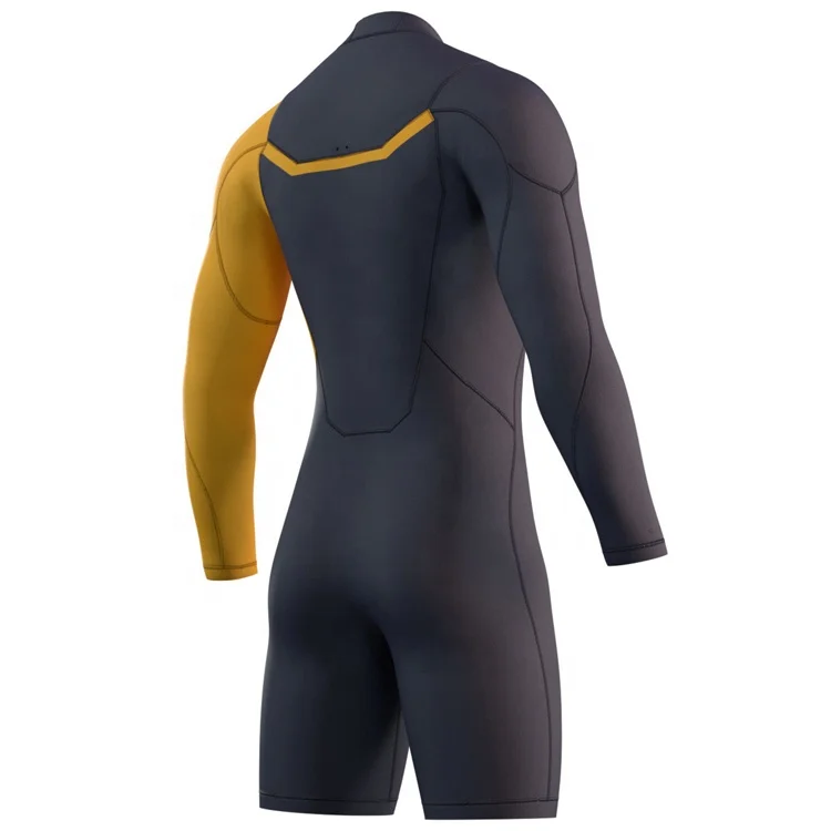 DIVESTAR Surfing Neoprenanzug Factory Price Mens Wetsuit 3/2mm Front Zip Long Sleeve Shorty Surf Wetsuit