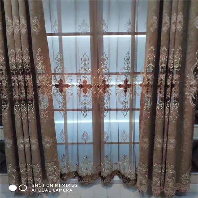 
Double Direct Sale 100% Polyester Colorful Curtain Fabric Polyester For Windows Living Room 