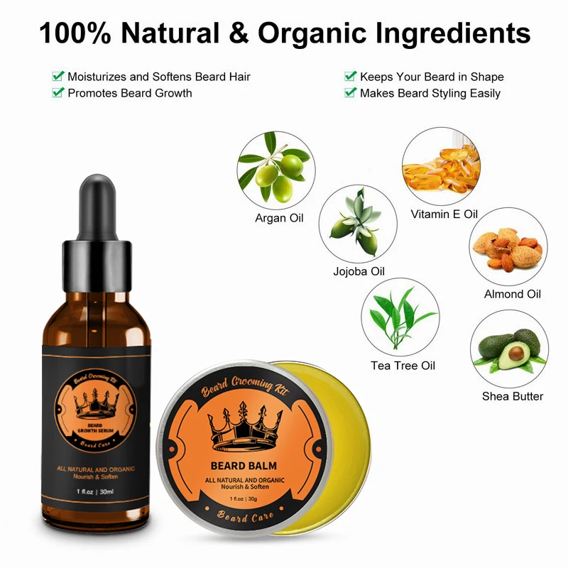 Частная торговая марка, индивидуальный логотип, расческа для бороды и масла, мужской уход за бородой, набор для ухода за бородой, Мужской подарочный набор