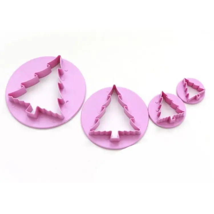 Factory Customized Plastic Different Shape  Doughnut Fondant Biscuit Mold Elk Set Christmas Cookie Cutter