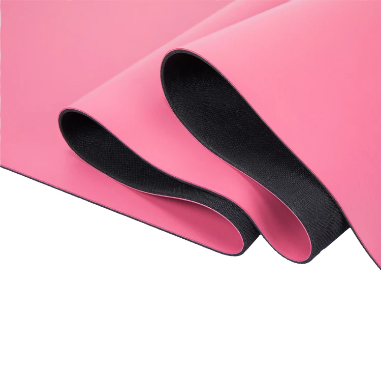 Non Slip New Design Custom Logo Durable Natural Pink Luxury PU Rubber Yoga Mat