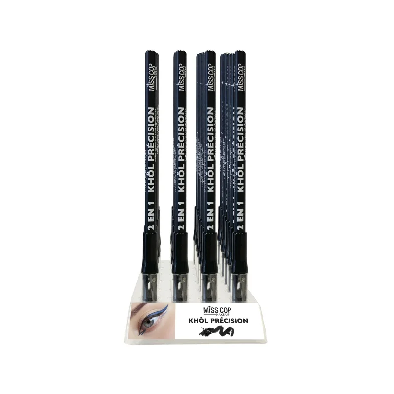 Top Quality Khol Black Pencil Soft 2 in 1 Sharpener and Eyeliner Precision for Make up