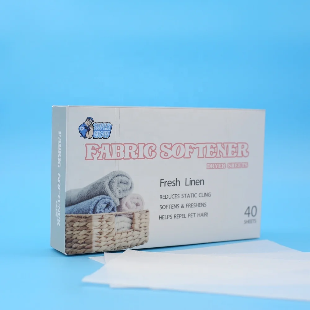 Factory Direct Sale Dryer Sheets Clothing Antistatic And Removing Wrinkles Softener Dryer Sheets For Pet Using Customized
