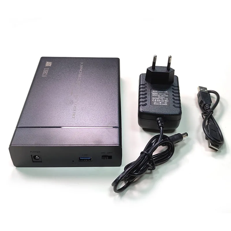 NEW 3.5 Inch USB 3.0 to SATA External Storage Case Hard Disk Drive Enclosure 3.5 HDD Case 10TB for desktop