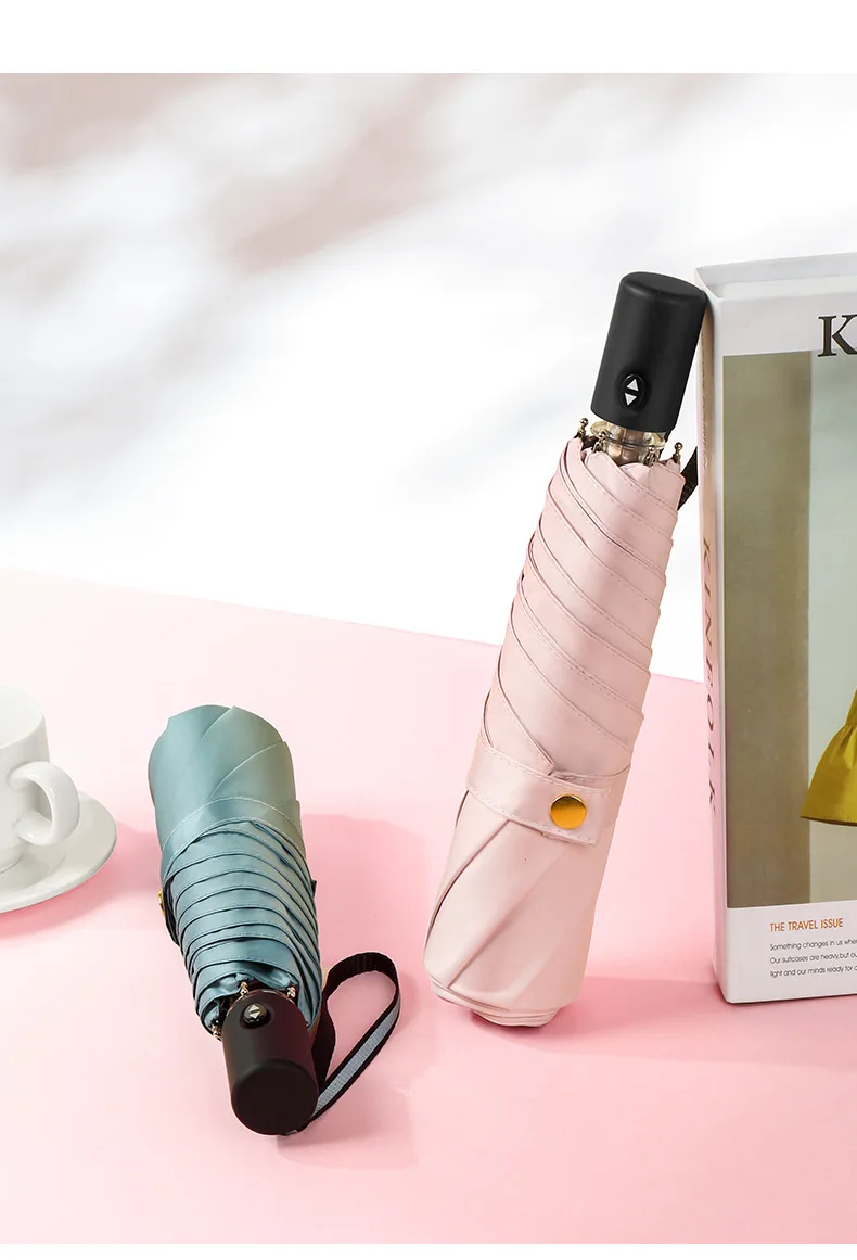 Japanese Dual-Purpose Business Umbrella Light Automatic Sunscreen with UV Protection Rain/Shine Customizable Logo Printing