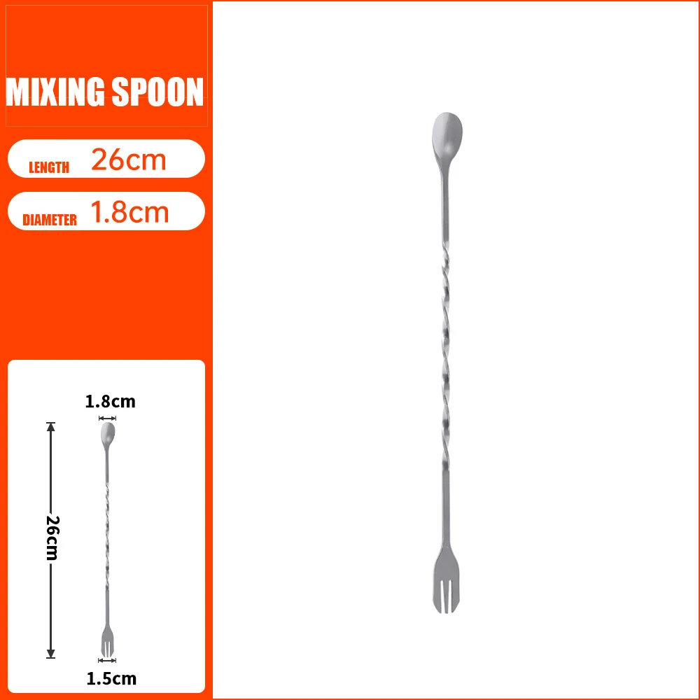 Cocktail Mixing Stirrers for Drink with Long Handle Spiral Pattern, Stainless  Mixing Spoons Ideal Bartender Tool Home and Bar