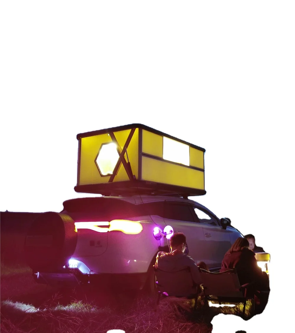 High Quality Luxury Aluminum Hardshell Roof Tent 3-4 Person Waterproof Clam Hard Shell Roof Top Tent For Car