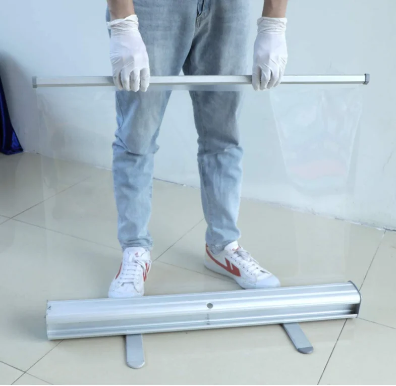 Custom Aluminum Roll Up Retractable Scrolling Pull Up Pop Up Standing Banner For Advertising Exhibition