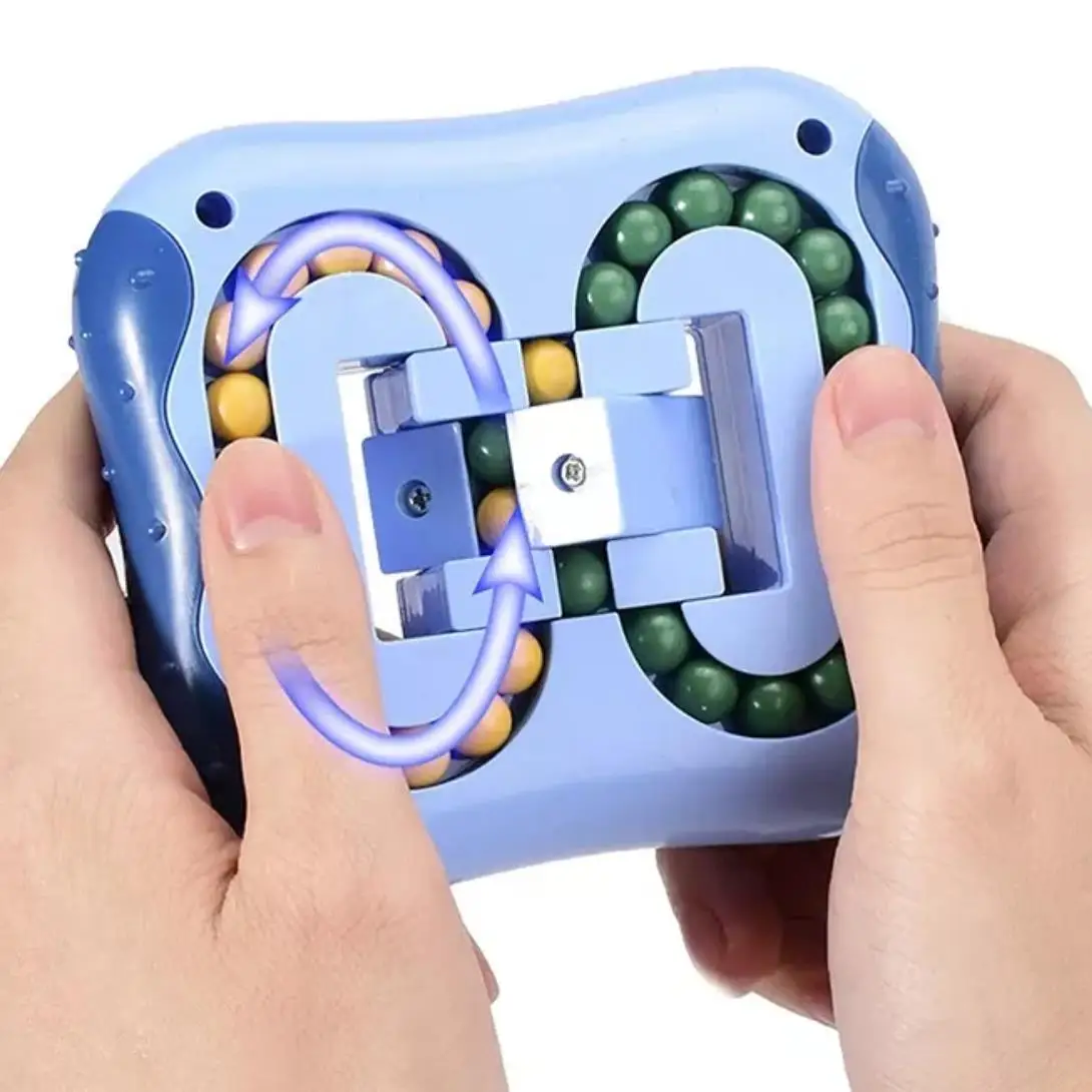 2022 Hot Stress Relief Creative Rotating Puzzle Magic Bean Intelligence Fingertip Cube Board Game Toy