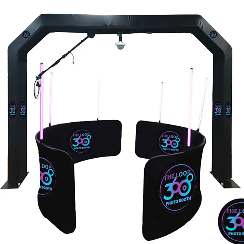 Free Custom Logo Overhead 360 Photo Booth Orb Selfie Video Free Accessories Sky Top Spinner 2022 Video Camera Portable