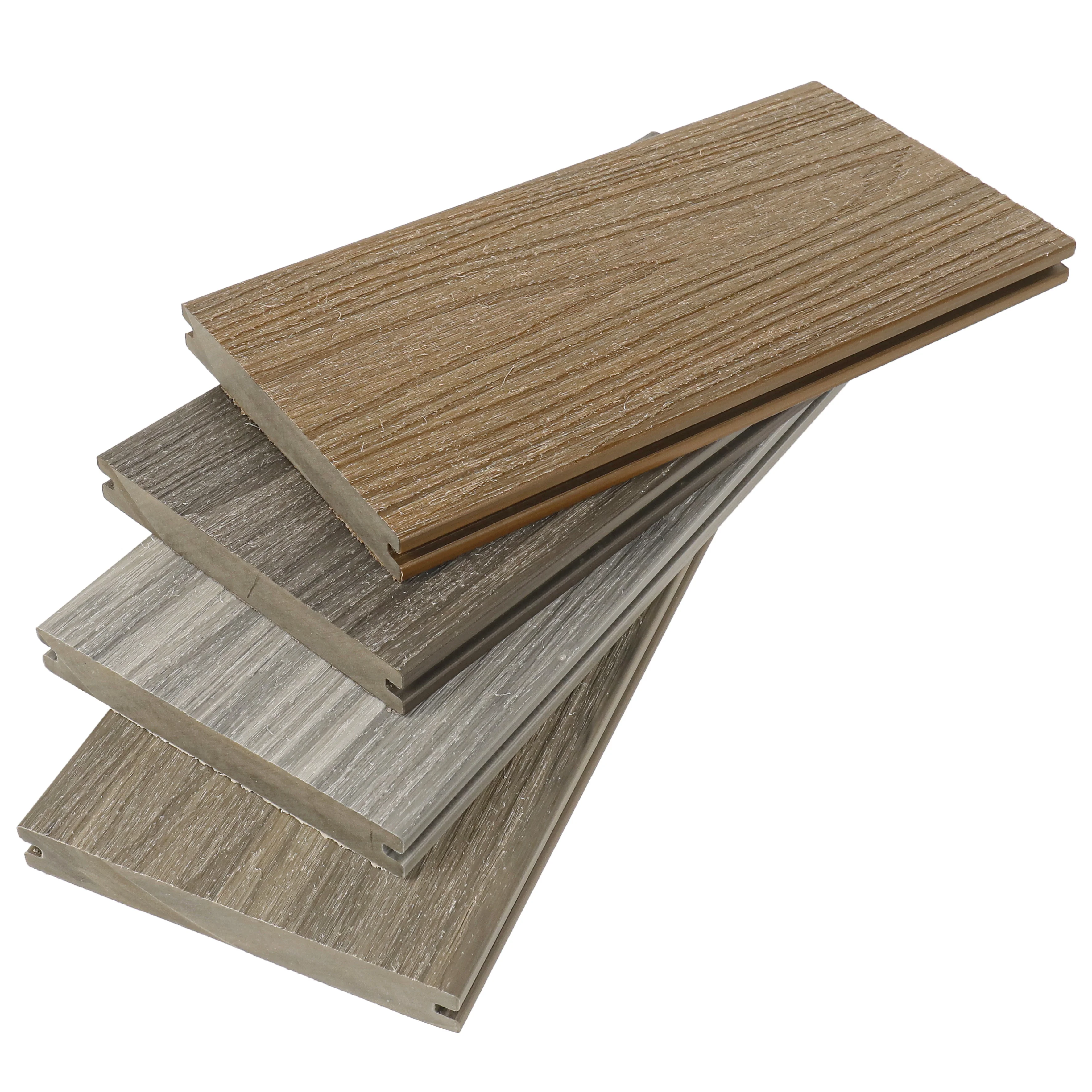 Exterior High Quality Solid WPC Engineered Flooring Wood Plastic Composite Anti-slip Decking Board XF-G026
