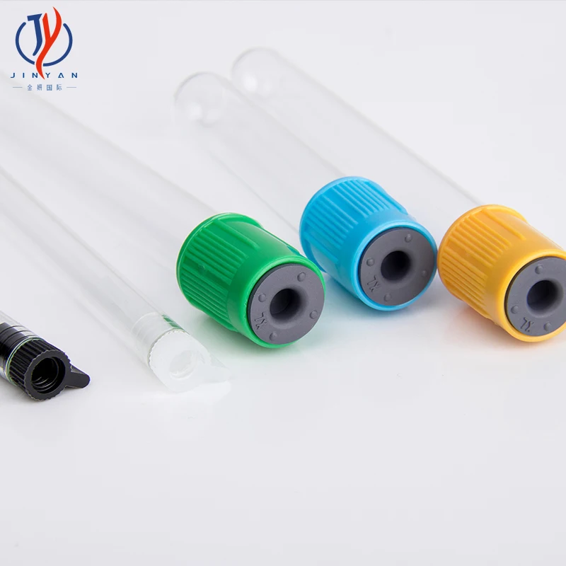 3ml 5ml Capacity Glass Vials Plastic Stopper Blood Medical Cosmetics Sampling Test Storage Box Available
