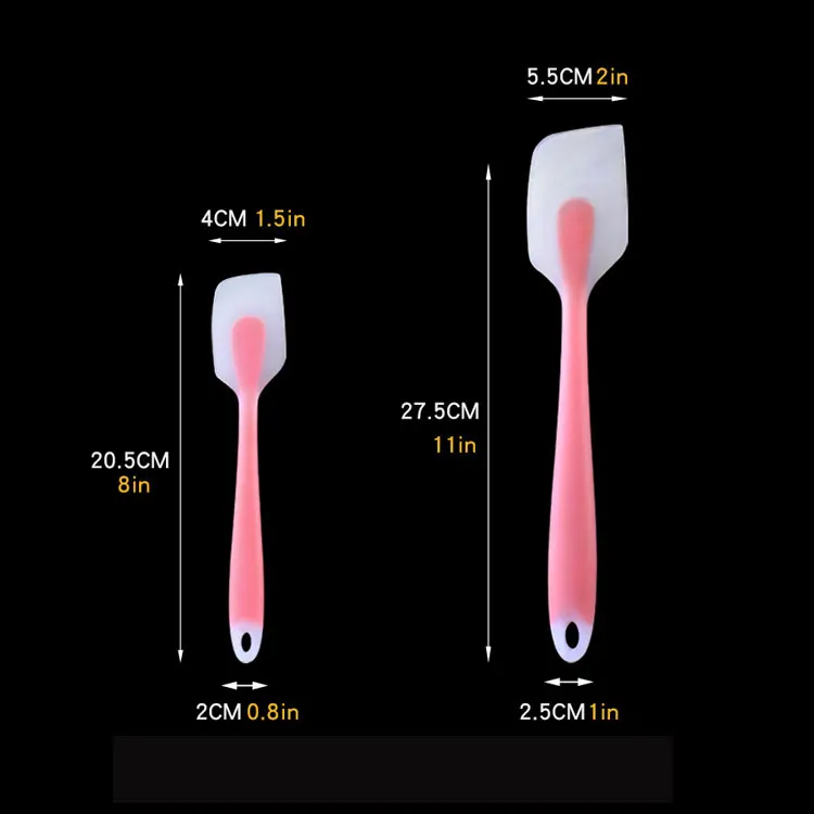 China Manufacturer Stock Baking Tool Cream Scraper Silicone Spatula
