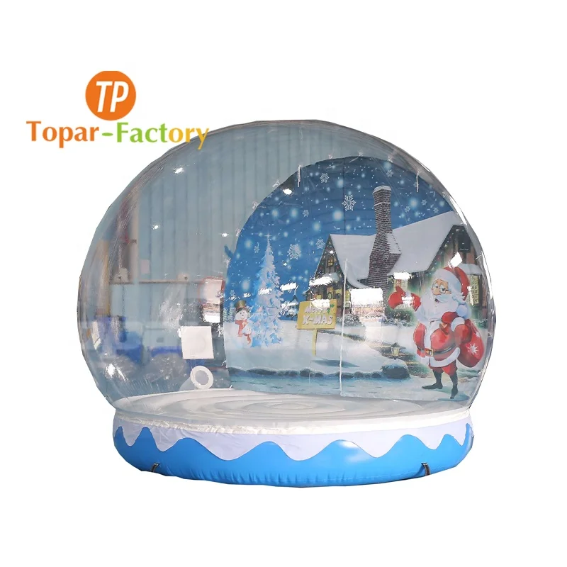 Giant Inflatable New Transparent Advertising Pvc 3M Diameter Santa Claus Collection Snow Globe Large Snow Ball For Decoration
