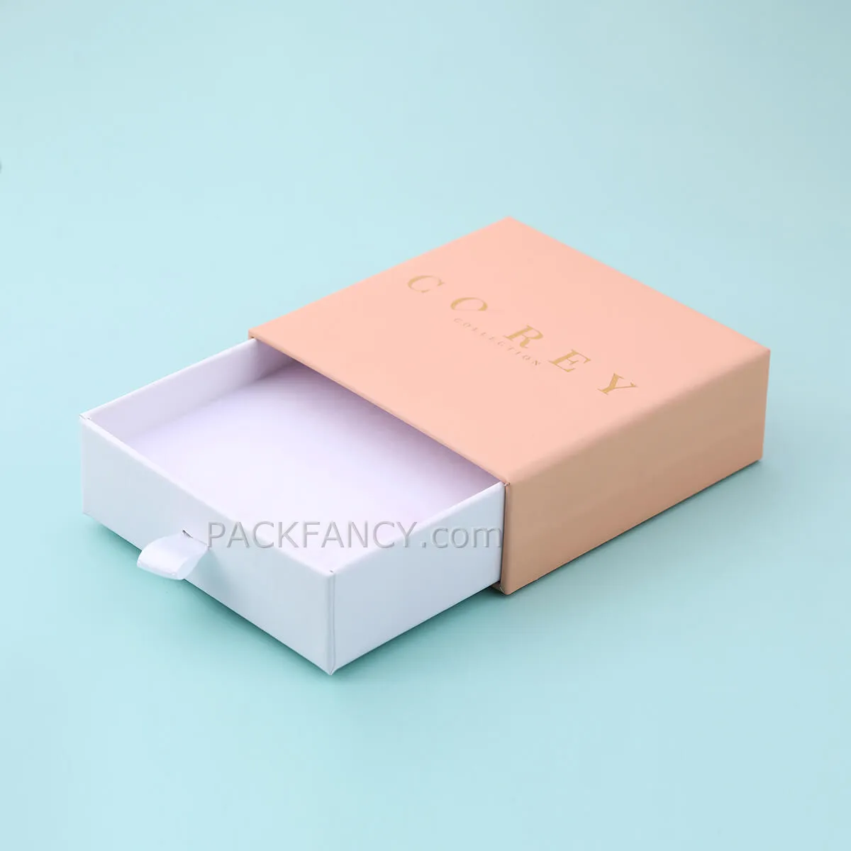 
Cheap Custom Slide Fashion Sliding Draw Box With Jewelry Pouch With Logo 