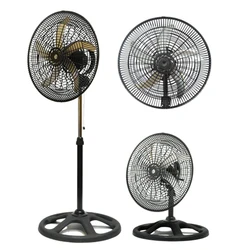 2022 hot sale 12 v dc fan Industrial Fan portable air cooling fan 360 degree 18 inch Stand /Wall/Floor 3in1 ventilateur