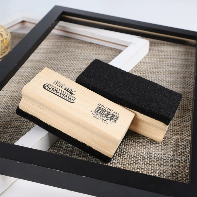 Wholesale chalkboard eraser felt chalkboard eraser felt with wood OEM customized