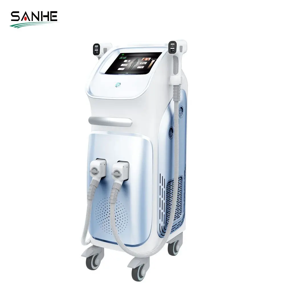 SANHE 1200W+2000W Dual Handle Diode Laser 808Nm Permanent Hair Removal Machine With 808Nm Diode Laser