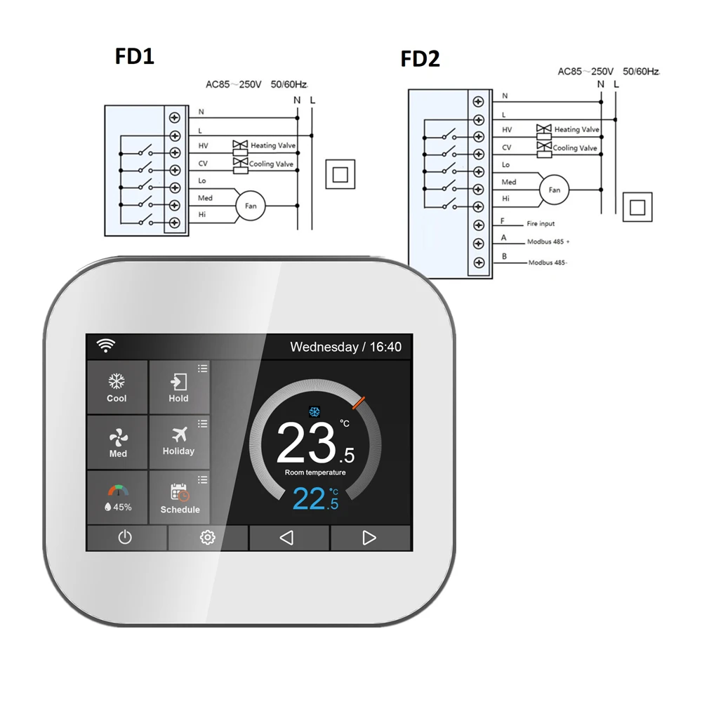 4 pipe 3 speed Fan thermostat
