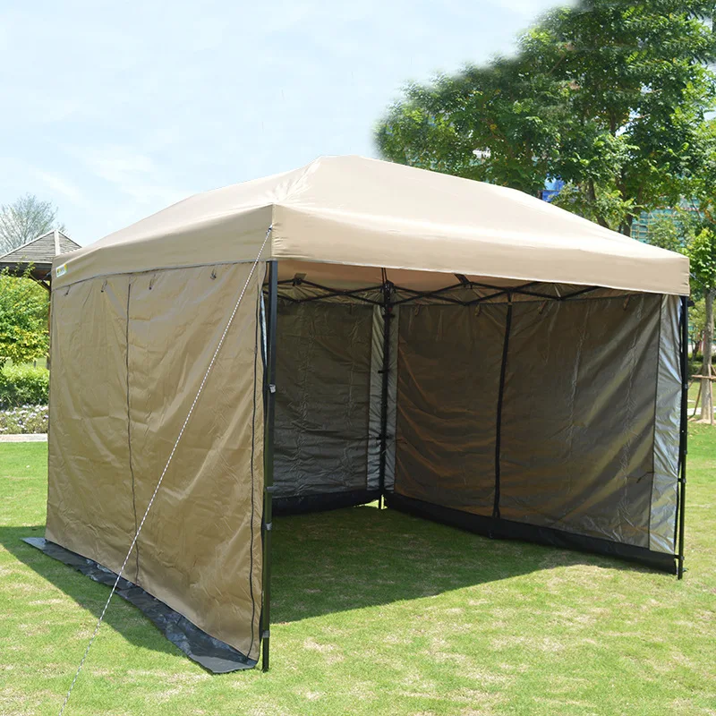 Adjustable Height Waterproof Shade By Canvas Tent With Anti-mosquito Net Camping Tents 8-10 Persons Waterproof Outdoor Family
