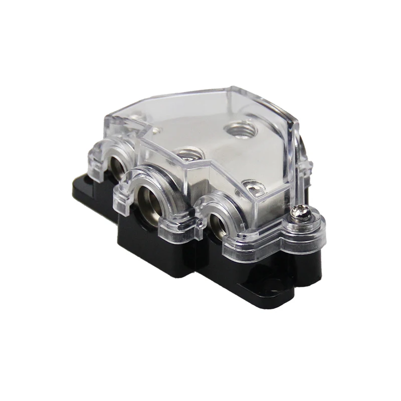 High quality Distribution Blocks 1*0ga In-2*8ga Out+1*4ga Out Power Distributor Block Fuse Holder