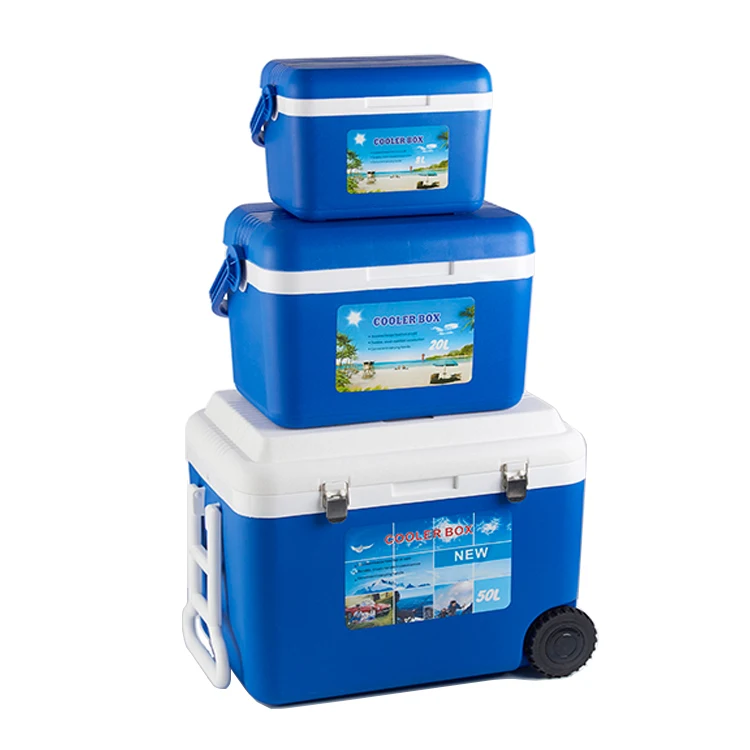 8L 20L 50L Set Plastic Outdoor Camping  Ice Cooler Box With Wheels