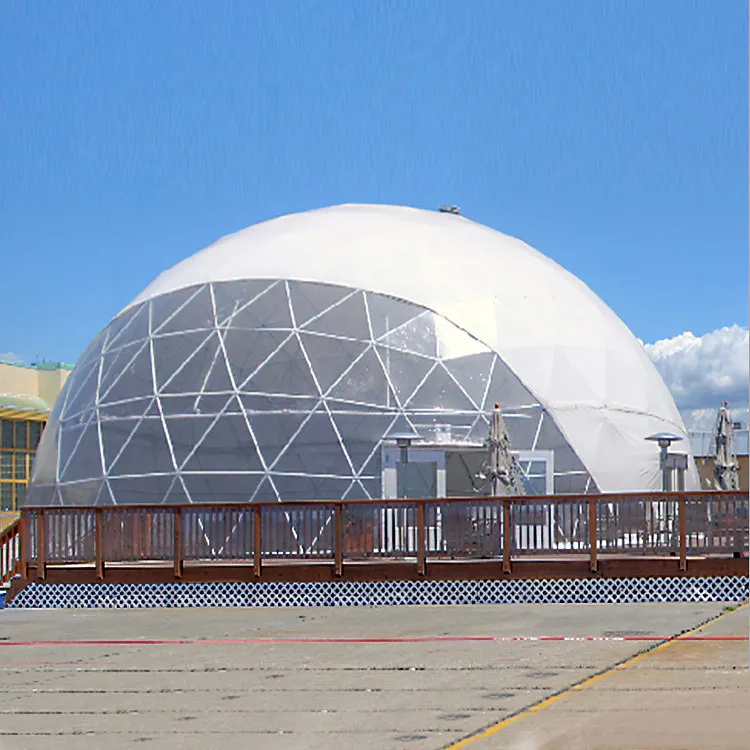 
White PVC Dome Home Geo Transparent Prefabricated House Igloo Camping Yurt Geodesic Dome Structures Event Tent 