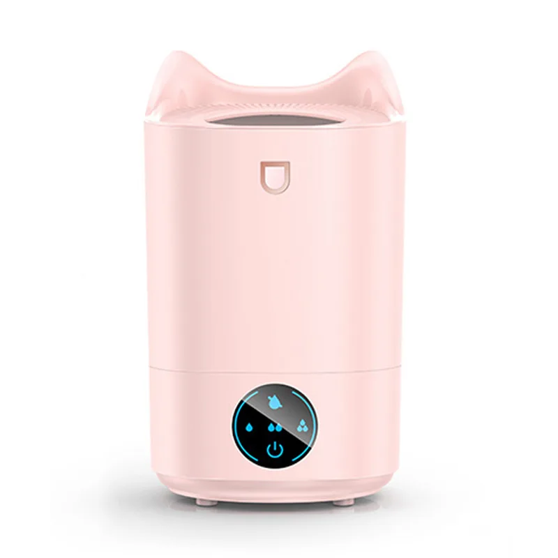 Cute Cat Ears Portable Home 4100ML Double Nozzle Coloful LED Light Air Humidifier