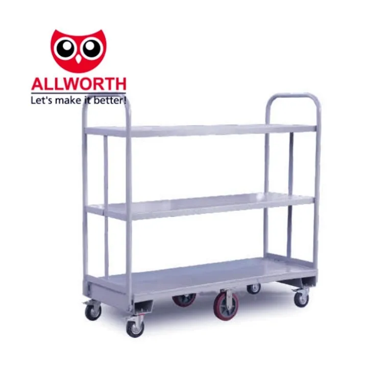 Wholesale Industrial Warehouse Trolley Wheels With Brakes Transport Cart