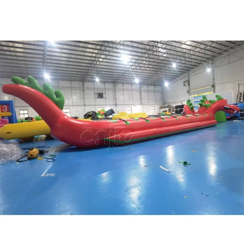 Ride on kids toys portable mini water park team building inflatable games banana boat double tube