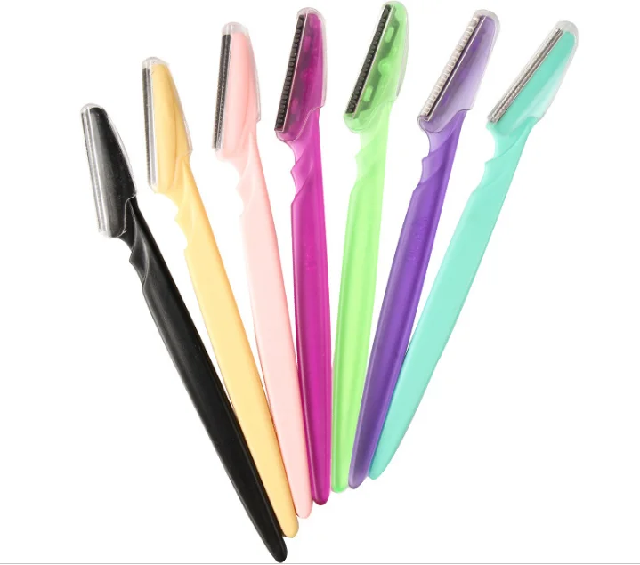 Bulk  tinkl eyebrow shaver Single blade disposable women eyebrow razor eyebrow trimmer razormmer set