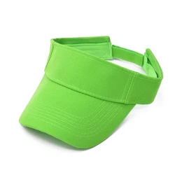 Summer Sun Protection Blank Plain Solid Color Visor Caps Wholesale Adjustable Custom Logo Cycling Sport Caps