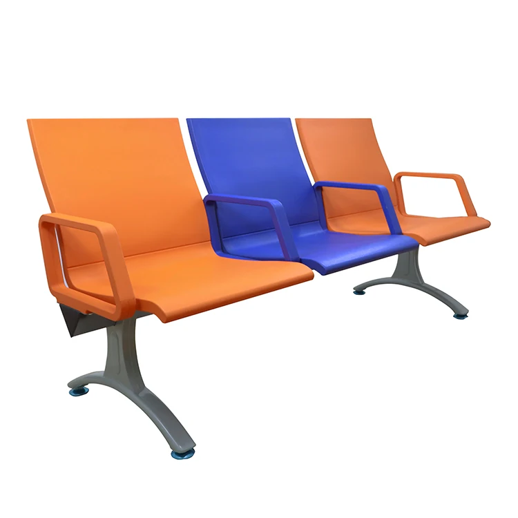 High Quality Custom Leather Metal Furniture Beauty Salon 3-Seater Reception Hospital Airport Waiting Room Chairs