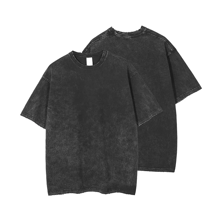 Винтажная Футболка оверсайз с коротким рукавом промытой кислотой