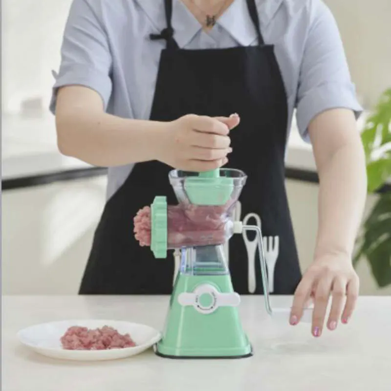 Multifunctional Kitchen Food Chopper Industrial Meat Mincer Meat Grinder Machine Meat Slicer Grater with Handle