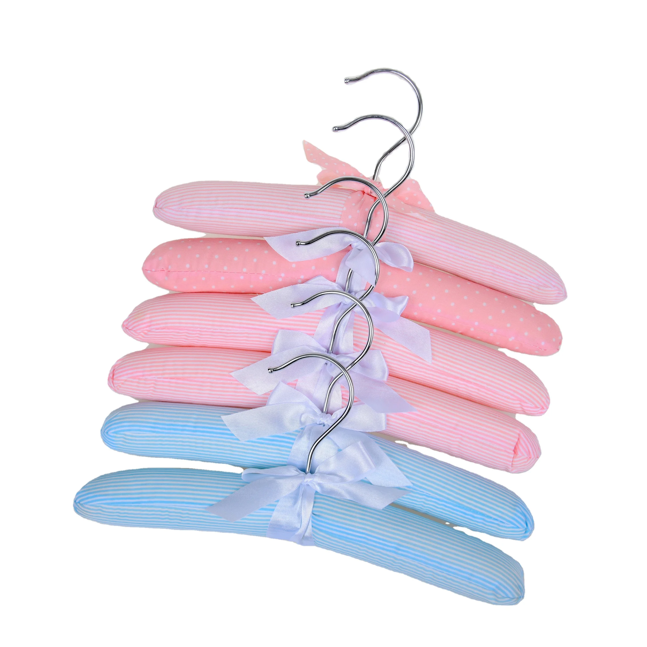 
Fabric Satin Hangers Soft Touch Padded Hanger for Children Baby 