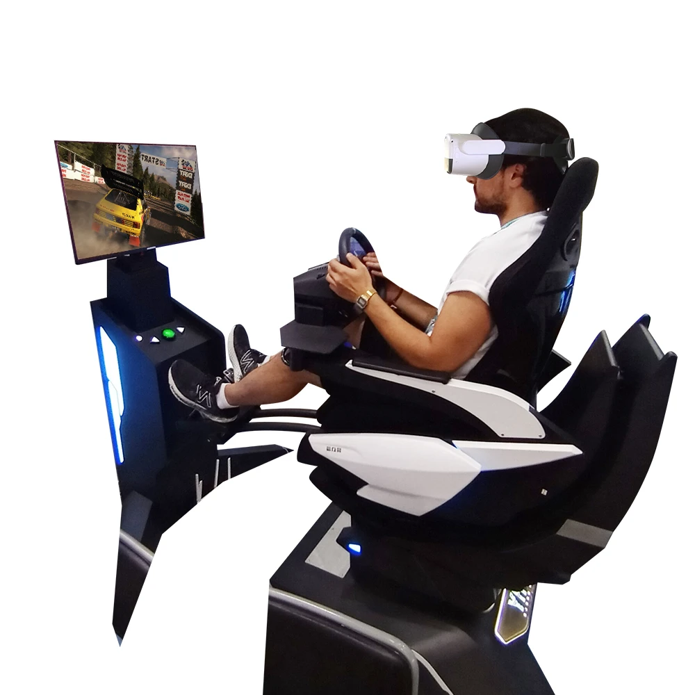 YHY All-aluminum Alloy Steering wheel Ar equipment 32 inch Screen 3 Dof Motion 4D Car Gaming Racing Simulator
