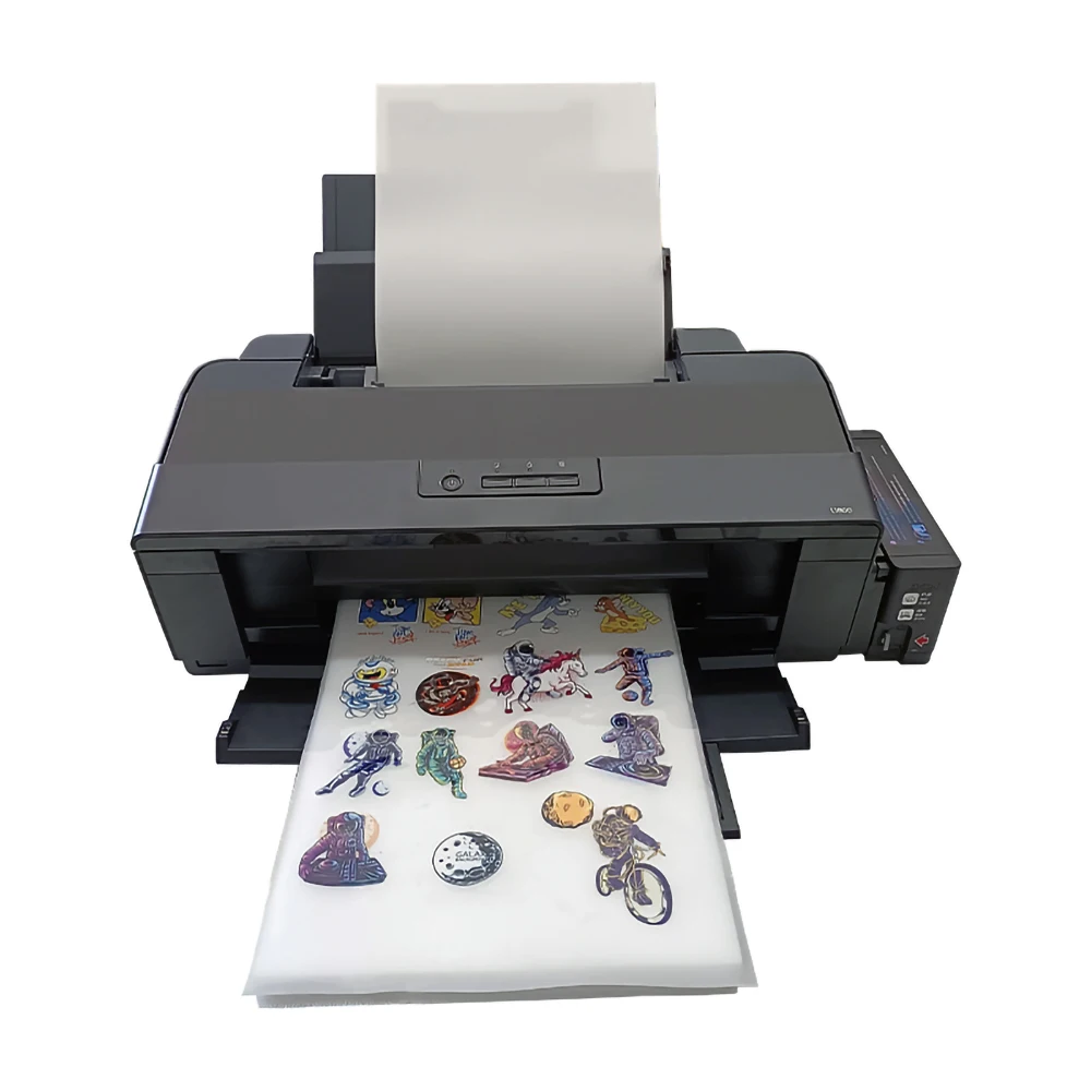 Heat transfer sheet feeding 33cm PET films professional oven inkjet L1800 A3 DTF printer for dark cotton T-shirt