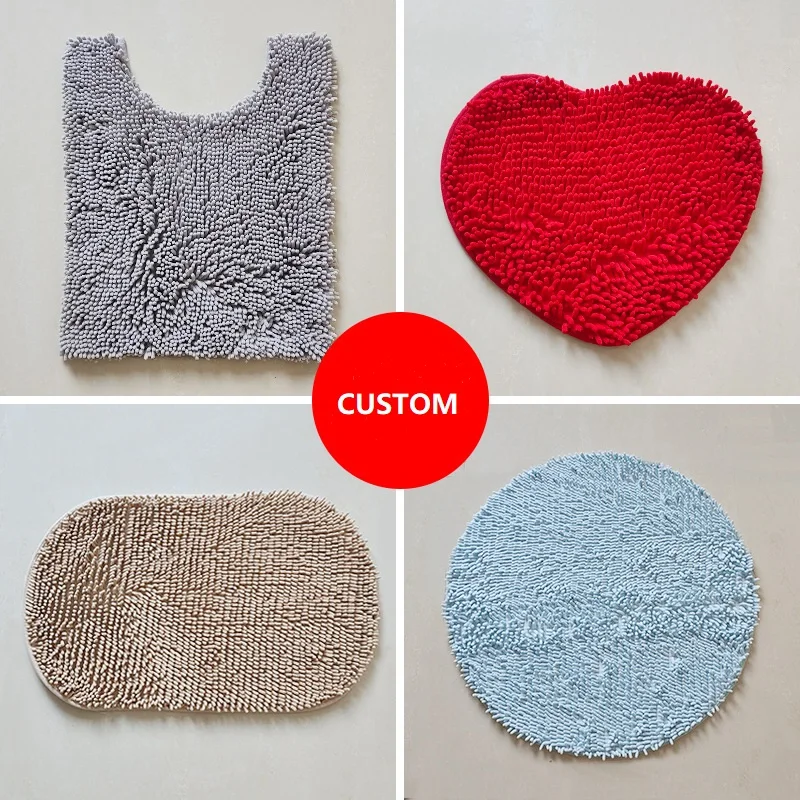 (CHAKME) popcorn bath mat microfiber 950g square-meter chenille bathmat fabric bathroom mat
