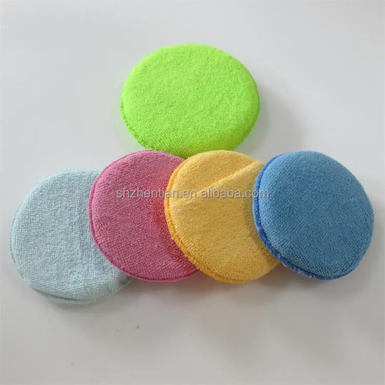 Professional Premium Soft Car Care Polishing Sponge Microfiber Car Wax Applicator Pad