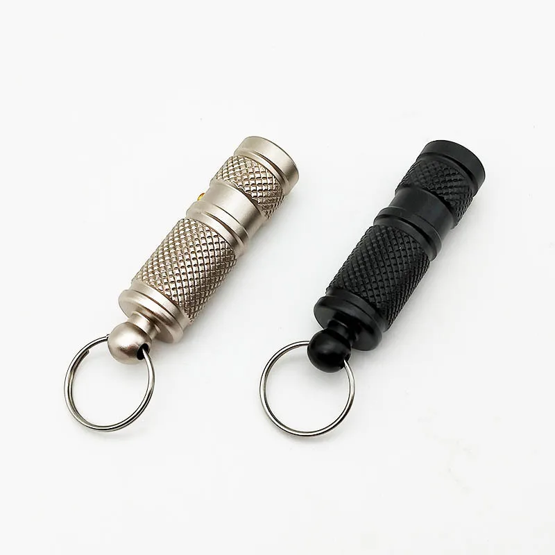 COG Promotional Advertising Logo Projector Metal Aluminium Mini Led Flashlight With Keychain