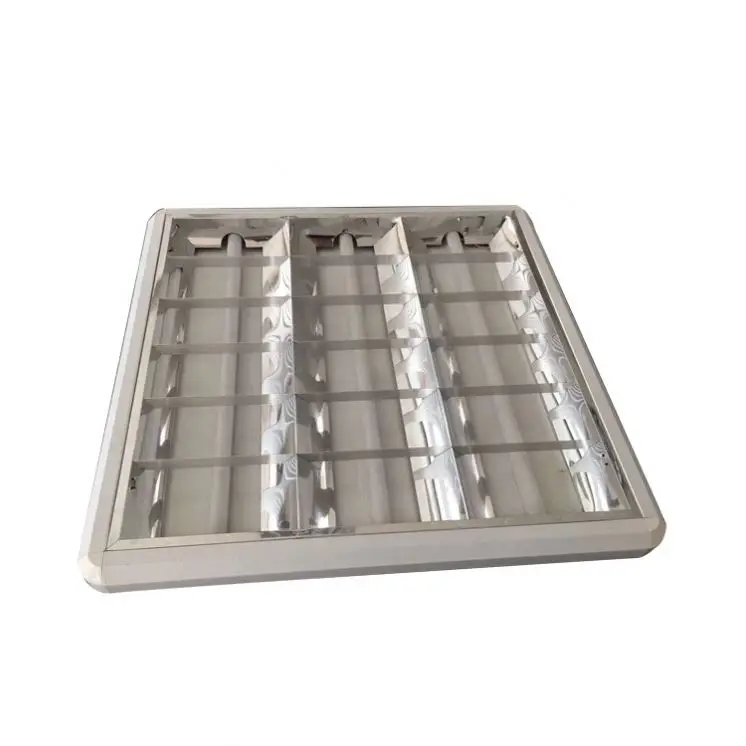 T8 fluorescent light fixture 2x2 grid lights