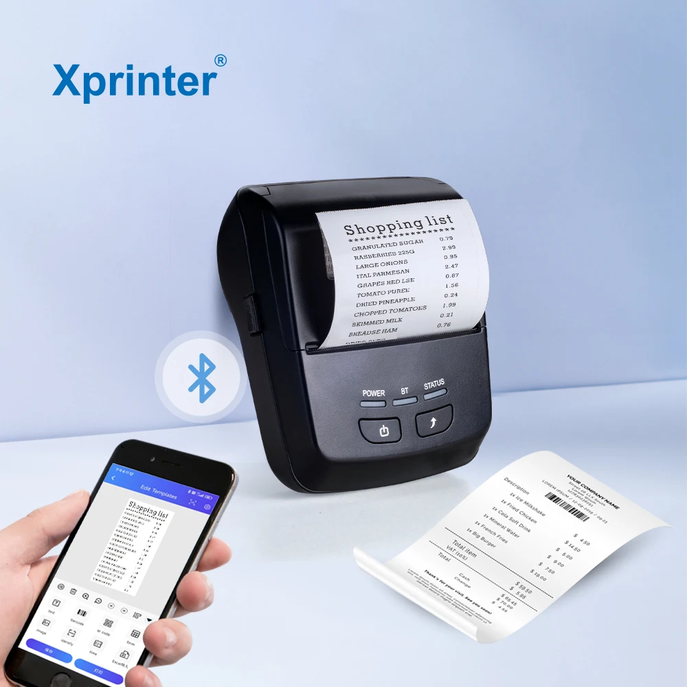 New Arrival  Win dows Android iOS Linux Portable Printer XP-P801A Mini Ticketing Printer