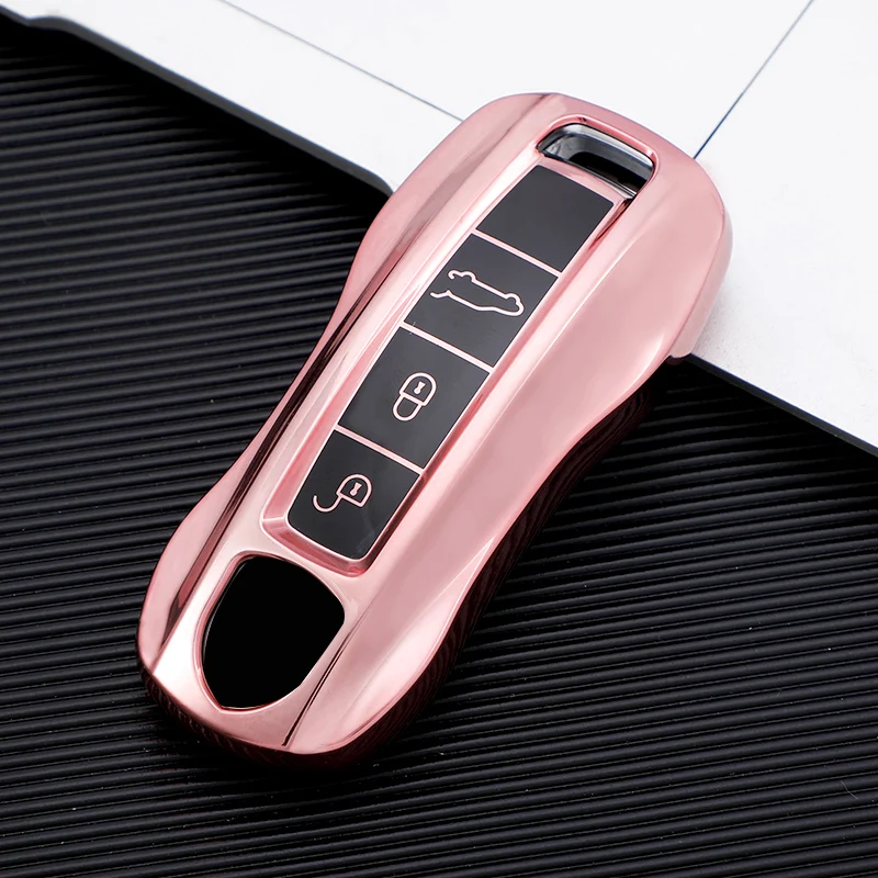 keyshell compatible with Porsche Key fob Cover Case,for Porsche 911 Cayenne Panamera Taycan 718 new Accessories holder protector