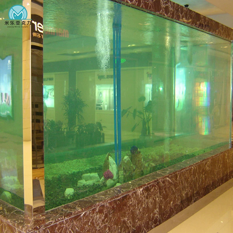 Custom transparent rectangle large acrylic fish tank, fish tank acrylic material, acrylic fish tank