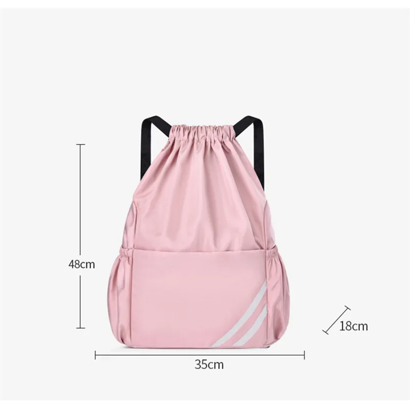 CPC Custom Logo Lightweight Waterproof Folding Sport Gym String Bag Drawstring Backpacks for Swimming