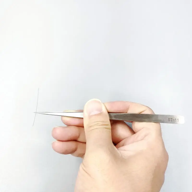 JEJOR Wholesale Vetus ST-10 High Quality Anti-static Stainless Steel ESD Tweezers Eyelash Tweezers
