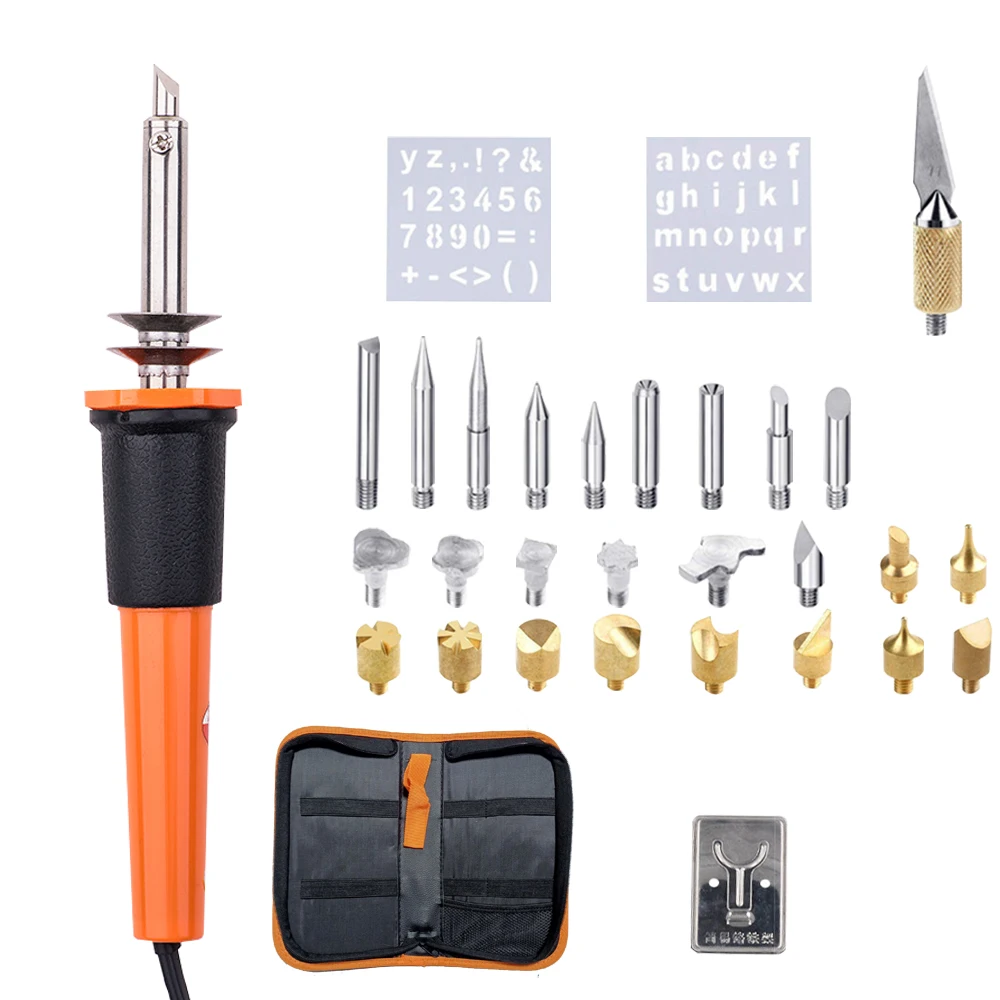 Factory supply high quality wood burning pyrography tool portable soldering iron kit
