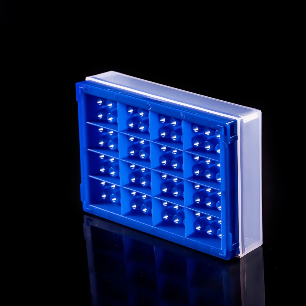 Laboratory Plastic 100 Sockets Centrifuge Test Tube Rack With Cover for 1.5ML/2ml Test Tube Centrifugal Tube Stand