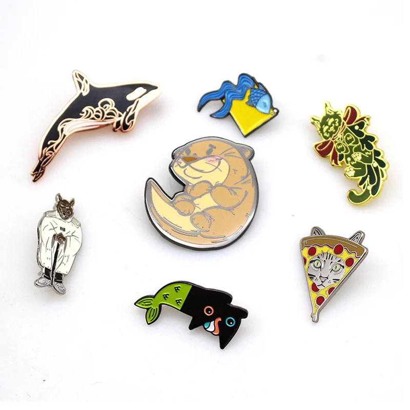 China Brooch Manufacturers No Minimum Bulk Blank Metal Crafts Coin Cartoon Badge Custom Lapel Pin Cute Hard Soft Enamel Pins